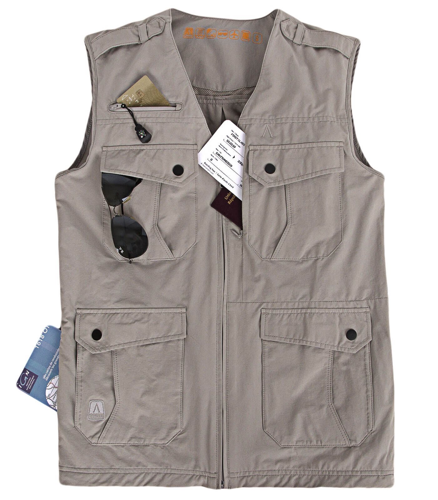 Gilet de voyage multipoches homme sale